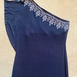 Tommy Bahama Navy one shoulder dress